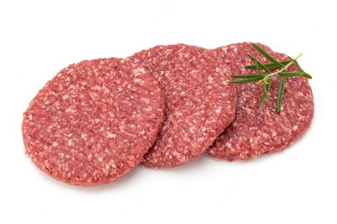 Premium Photo | Raw fresh hamburger meat isolated on white.