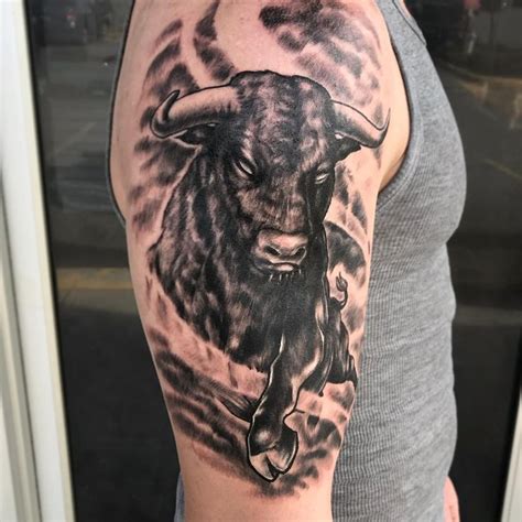 Photo by (tattooby_danielsilvis) on Instagram | Bull tattoos, Taurus ...