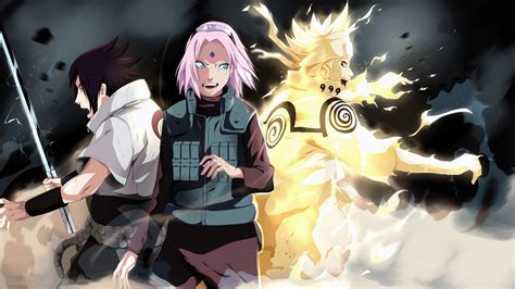 Team 7: Sasuke,Sakura and Naruto Fond d'écran HD | Arrière-Plan ...