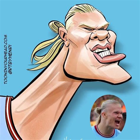 Caricature Erling Haaland | Caricature, Caricature drawing, Funny drawings