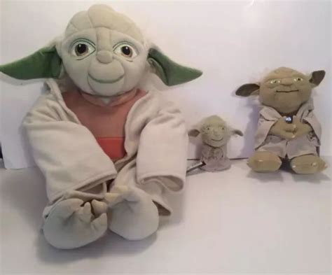 Star Wars Yoda Plush Lot Of 3 Large Yoda Small Yoda Talking Yoda | Star ...