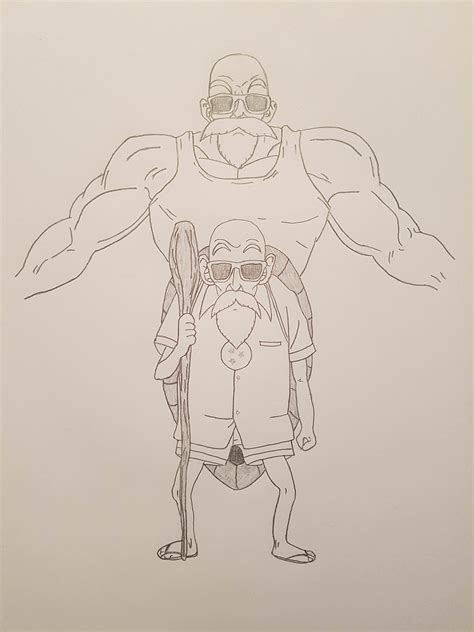 [OC] - Master Roshi unleashing the beast within : r/dbz