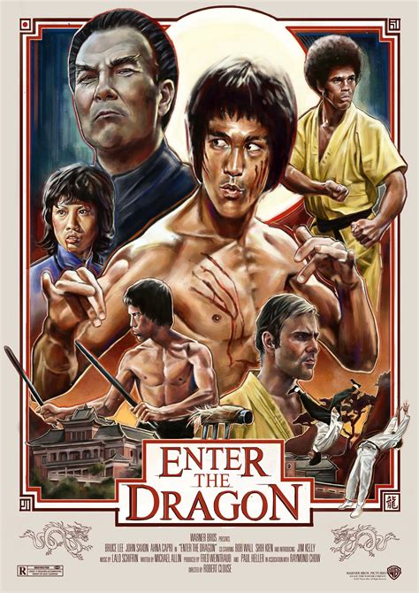 Enter The Dragon Bruce Lee Classic Kung Fu Movie Poster | Etsy in 2021 ...