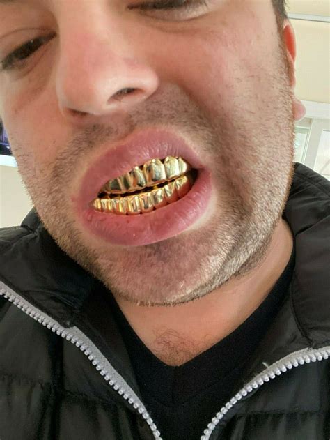 Real 925 Sterling Silver Gold Finish GRILLZ - Hip Hop Grills 6 8 Or ...