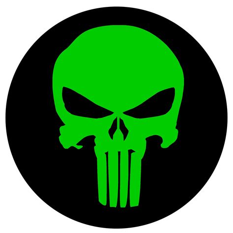 GREEN PUNISHER SKULL 2 Border Patrol - Logo Puddle Light Blackenwolf ...