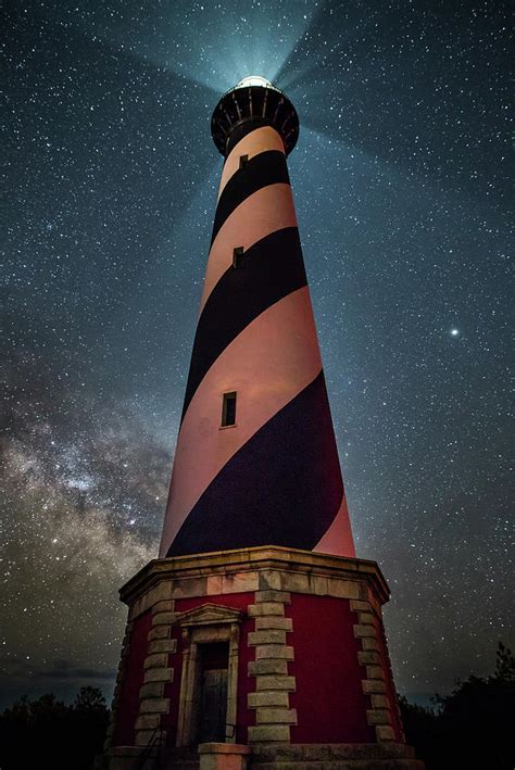 Cape Hatteras Lighthouse at Night Photograph by Nick Noble - Fine Art ...