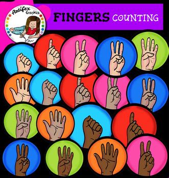 Fingers Counting Clip Art clip art by Artifex | Teachers Pay Teachers