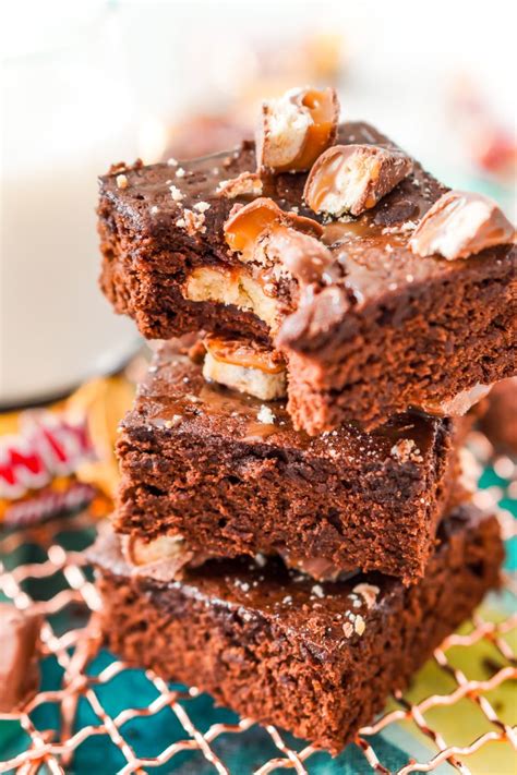 Caramel Brownies Recipe with Twix | Sugar and Soul