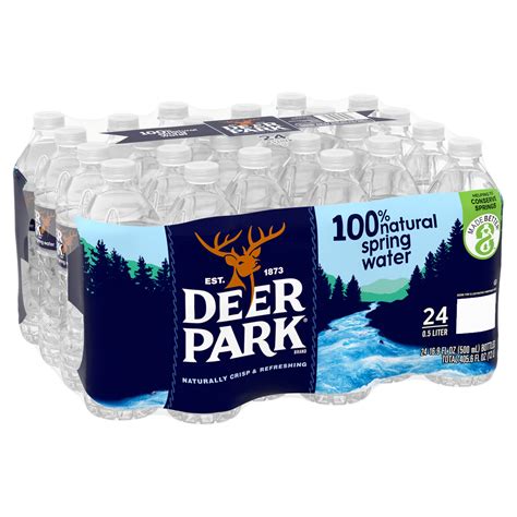 DEER PARK Brand 100% Natural Spring Water, 16.9-ounce plastic bottles ...