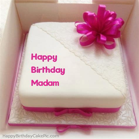 ️ Pink Happy Birthday Cake For Madam