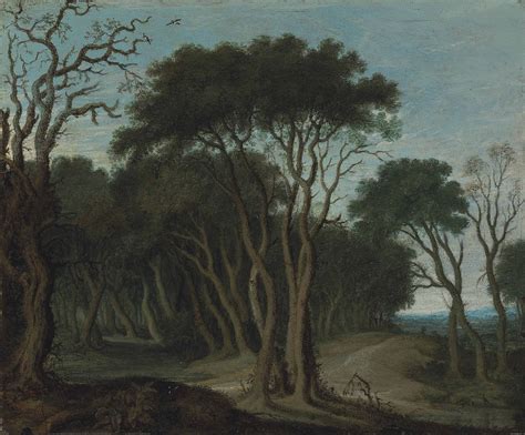 School of Middelburg, early 17th Century , A wooded landscape with a ...