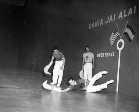 Florida Memory - Jai-alai players at the frontons - Dania, Florida