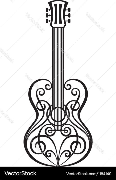 Abstract guitar Royalty Free Vector Image - VectorStock