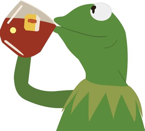 Kermit Sipping Tea 12749493 Vector Art at Vecteezy