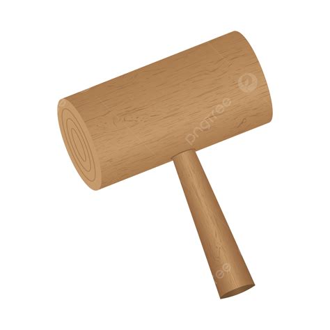 Vector Cartoon Wooden Hammer, Wooden, Hammer, Vector PNG and Vector ...