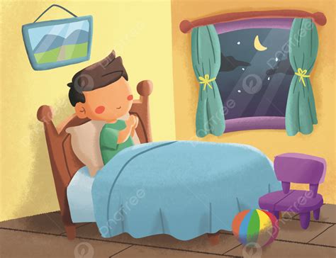 Little Kid Praying Before Sleep Bed Time Children Illustration ...