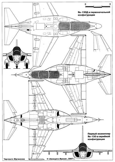 Yakovlev Yak-130 Blueprint - Download free blueprint for 3D modeling