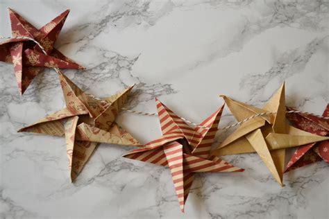 DIY Origami Star garland - Christmas Craft week - Girl about townhouse