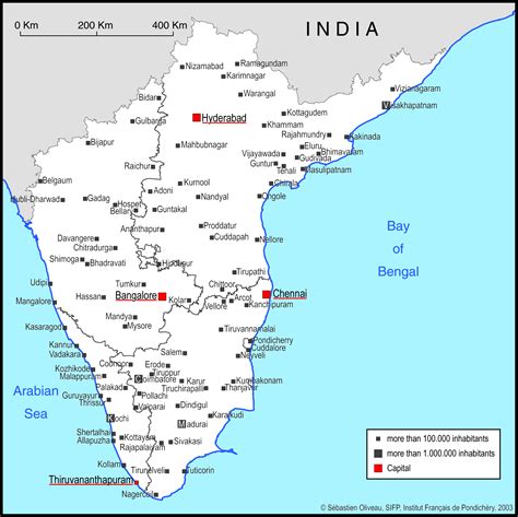 Map South India