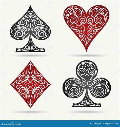 Card Suits Set stock vector. Illustration of gambling - 123012692