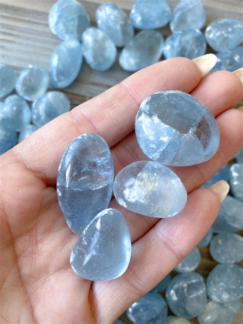 Celestite Tumble Stone Angel Crystal Healing Psychic | Etsy