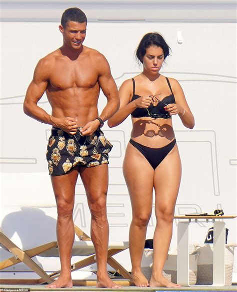 Cristiano Ronaldo and girlfriend Georgina Rodriguez enjoy a swim in St ...