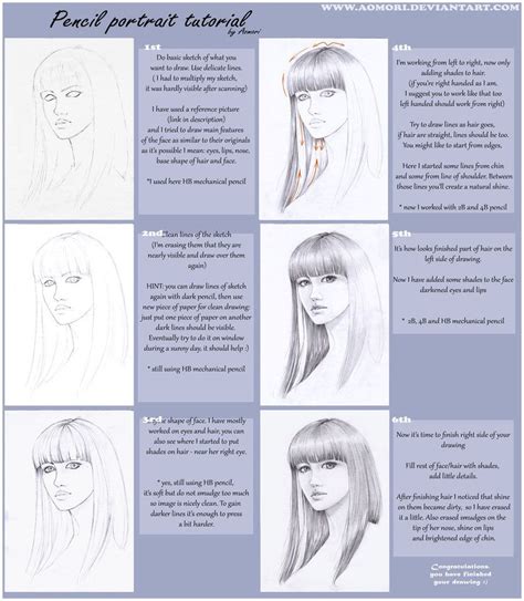 Tutorials by Aomori on DeviantArt | Portrait tutorial, Pencil portrait ...