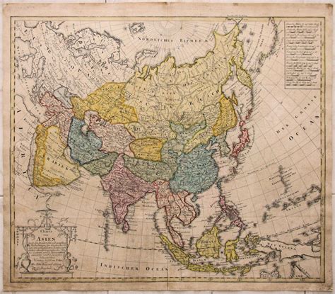 fine art print antique decor 16th century old map Ancient map of Asia ...