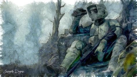 Star Wars Scout-trooper Painting by Leonardo Digenio - Fine Art America