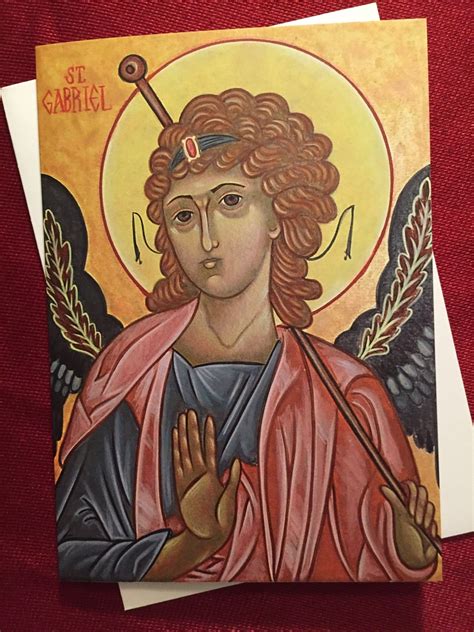 ST GABRIEL, Icon, Catholic, Religious Card, Gift, Saints, Catholic Art ...