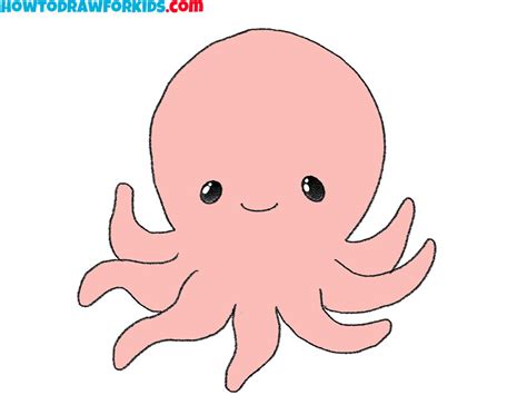 Easy Octopus Drawing For Kids