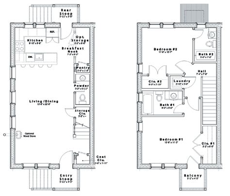 Row Home Floor Plan | plougonver.com