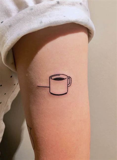 Share more than 76 minimalist coffee cup tattoo - in.cdgdbentre