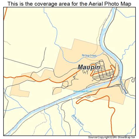 Aerial Photography Map of Maupin, OR Oregon