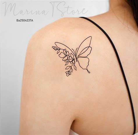 Butterfly Temporary Tattoo Butterfly Tattoo Gift Girly Tattoo Removable ...