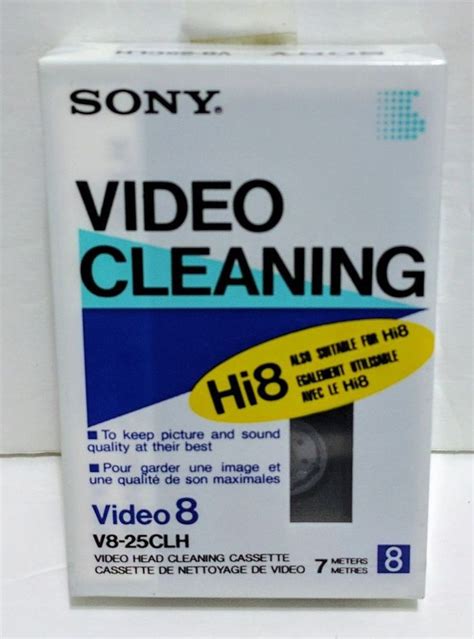 Sony 8mm Video Head Cleaning Cassette V8-25clh Digital 8 Hi8 for sale ...