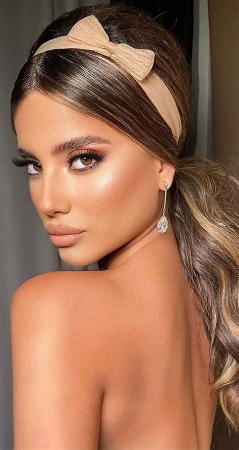 Soft glam makeup ideas : Glowing Brown Bronze Makeup look | Bride ...