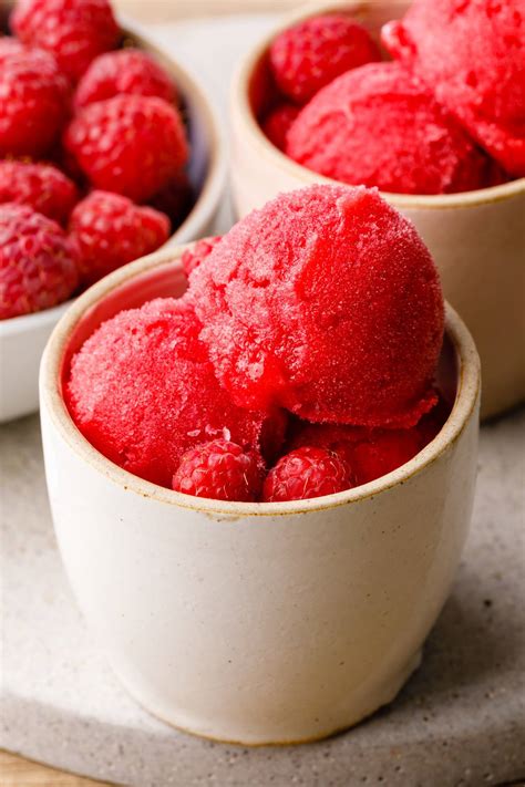 The Best Homemade Raspberry Sorbet (You need to try this!) - Nurtured Homes