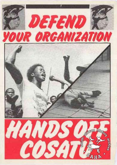 UDF Poster ‘Defend your oganization: hands off COSATU’ by Congress of ...