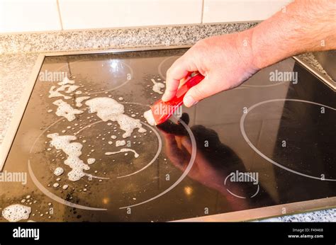 Ceramic hob, induction hob cleaning Stock Photo - Alamy