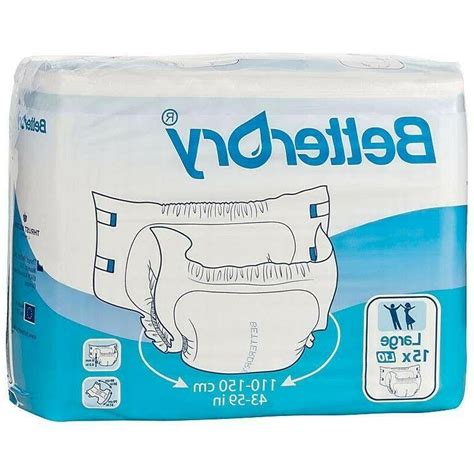 BetterDry Large Adult Diapers w/ Plastic Backing 2