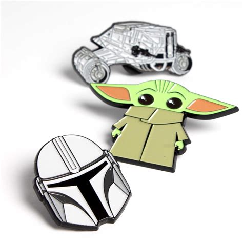 Star Wars The Mandalorian 3 Piece Enamel Pin Set – BUCKET POPCORN