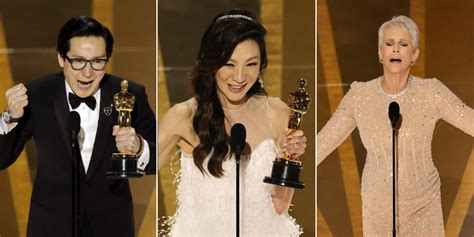 Michelle Yeoh Wins Best Actress Oscar, Ke Huy Quan & Jamie Lee Curtis ...