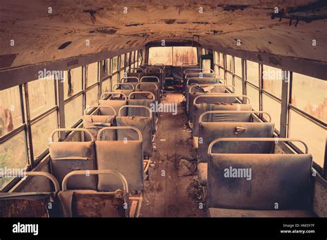 Old bus interior ( Filtered image processed vintage effect Stock Photo ...