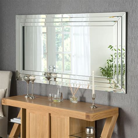 Contemporary Rectangle Wall Mirror Sicily Style - All Home Living