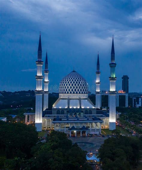 Aerial View of Shah Alam Mosque, Malaysia Stock Image - Image of ...