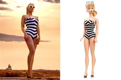 Margot Robbie Recreates Barbie's Iconic Retro 1959 Swimsuit Look in ...