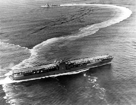 USS Ranger (CV-4) underway with an escort on 27 October 1943 | World ...