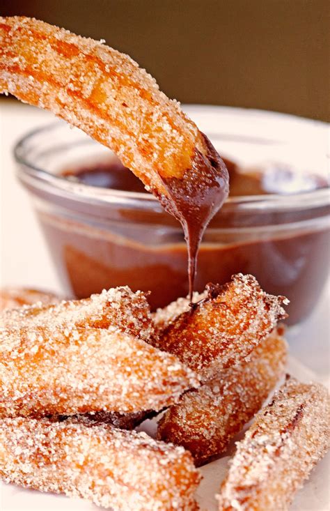 Churros with Chocolate Dipping Sauce | Recipe | Food, Mexican food ...