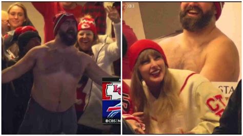 Shirtless Jason Kelce and Taylor Swift Memes Flood the internet as ...